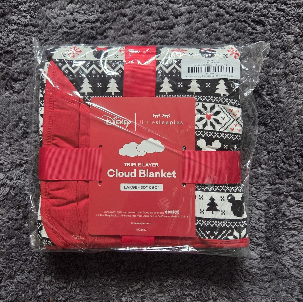 Little Sleepies Disney Mickey Fair Isle Cloud Blanket